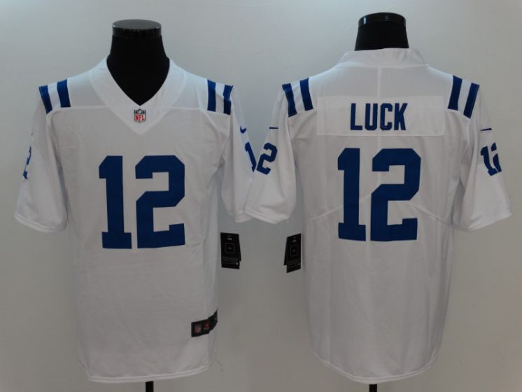 Men Indianapolis Colts 12 Luck White Nike Vapor Untouchable Limited NFL Jerseys